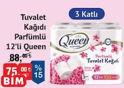 QUEEN TUVALET KAĞIDI PARFÜMLÜ